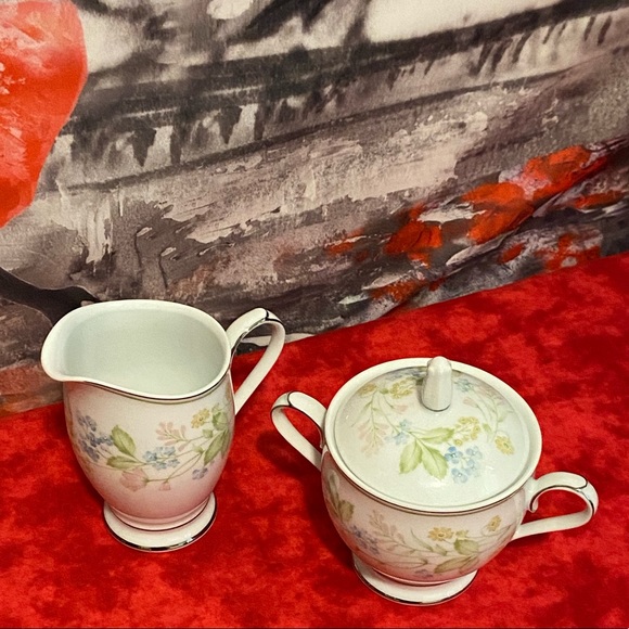 Vintage Noritake Essence Creamer and Sugar Set - Picture 6 of 8